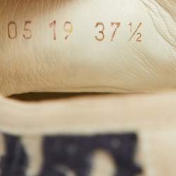 Pre Owned Dior Navy Blue/White Oblique Canvas Walk'n'Dior Low Top Sneakers Size 37.5