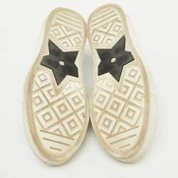 Pre Owned Dior Navy Blue/White Oblique Canvas Walk'n'Dior Low Top Sneakers Size 37.5