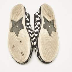 Dior Black/White Canvas Damiere Ballet Flats Size 40