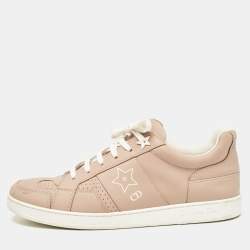 Dior Beige Leather D-star Lace Up Sneakers Size 38