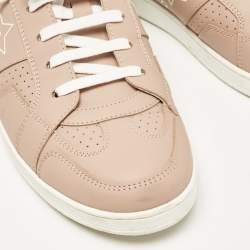 Dior Beige Leather D-star Lace Up Sneakers Size 38