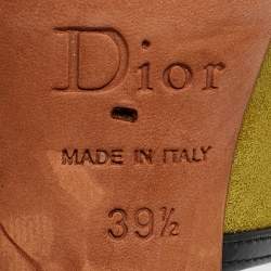 Dior Multicolor Suede and Patent Leather Strappy Peep Toe Sandals Size 39.5