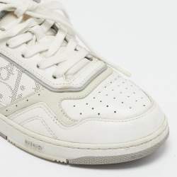 Pre Owned Dior White Leather B27 Lace Up Sneakers Size 37.5