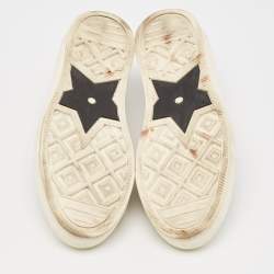 Dior Grey/White Oblique Canvas Walk'n'Dior Low Top Sneakers Size 38.5