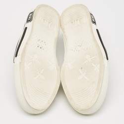 Dior White/Black Oblique Canvas and Rubber B23 Low Top Sneakers Size 39