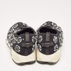 Dior Black Mesh Embellished Fusion Sneakers Size 38