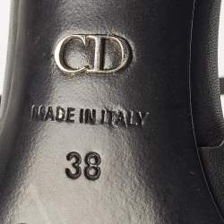 Pre Owned Dior Black Leather Ankle Strap Sandals Size 38