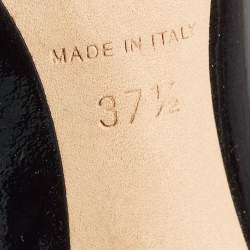 Pre Owned Dior Black Patent Leather Cherie Pumps Size 37.5