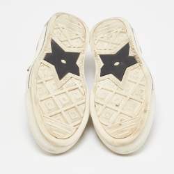 Dior Beige Knit Fabric and Leather Walk'n'Dior Sneakers Size 39.5