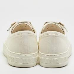 Dior Cream Canvas Walk'n'Dior Sneakers Size 37