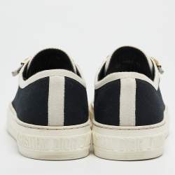Dior Black/Cream Canvas Walk'n'Dior Sneakers Size 37