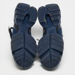Dior Navy Blue Neoprene and Rubber D-Connect Sneakers Size 37.5