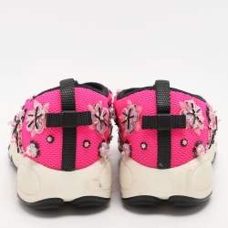 Dior Pink Mesh Embellished Fusion Slip On Sneakers Size 37