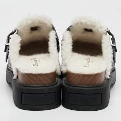 Dior Black Leather Diorquake Clogs Size 36