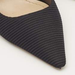 Pre Owned Dior Black Canvas J'Adior Slingback Pumps Size 39