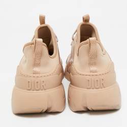 Dior Beige Neoprene and Rubber D-Connect Sneakers Size 38.5