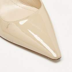 Dior Beige Patent J'Adior Slingback Pumps Size 39
