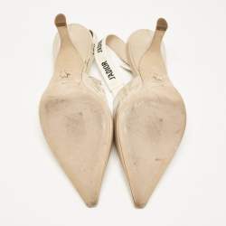 Dior Beige Patent J'Adior Slingback Pumps Size 39