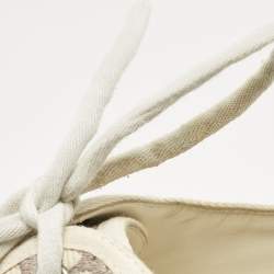 Pre Owned Dior Grey/White Oblique Canvas Walk'n'Dior Low Top Sneakers Size 38.5