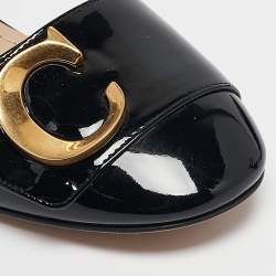 Dior Black Patent Leather D'cest Ankle Strap Sandals Size 36