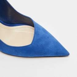 Dior Blue Suede Pointed Toe Ombre Heel Pumps Size 37