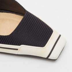 Dior Black/White Mesh Square Toe Mules Size 41