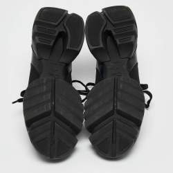 Dior Black Fabric and PVC D-Connect Low Top Sneakers Size 38