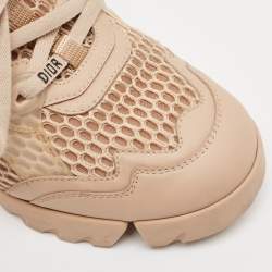 Dior Beige Fabric and Leather D-Connect Low Top Sneakers Size 37