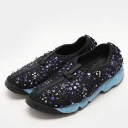 Dior Black Mesh Fusion Slip On Sneakers Size 41