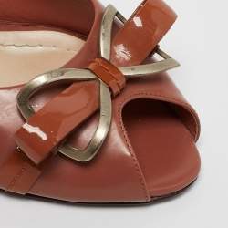 Dior Blush Pink Bow Chain Detail Open Toe Sandals Size 37