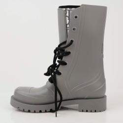 Dior Gray Rubber Diorcamp Ankle Boots Size 35