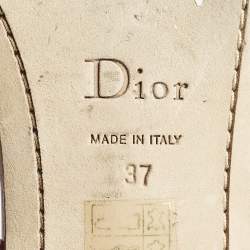 Dior Purple Patent Leather Bow Thong Flat Slides Size 37