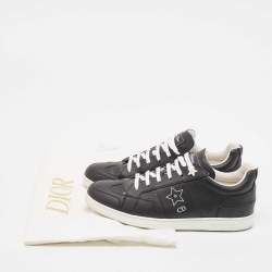 Dior Black Leather D-star Low Top Sneakers Size 39