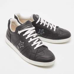 Dior Black Leather D-star Low Top Sneakers Size 39