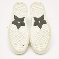 Dior White Canvas Walk'n'Dior Low Top Sneakers Size 34.5