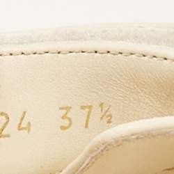 Pre Owned Dior Cream Leather DiorAct Flat Slides Size 37.5