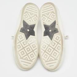 Dior White Canvas Walk'n'Dior Low Top Sneakers Size 37.5