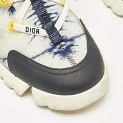 Dior Two Tone Fabric and Leather D-Connect Low Top Sneakers Size 39.5