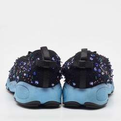 Dior Black Mesh Fusion Embellished Slip On Sneakers Size 41.5