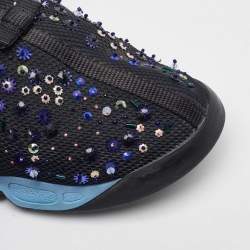 Dior Black Mesh Fusion Embellished Slip On Sneakers Size 41.5