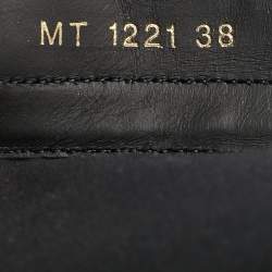 Dior Black Leather Lace Up Combat Boots Size 38