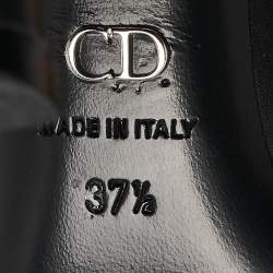 Pre Owned Dior Black Leather Petale Open Toe Pumps Size 37.5