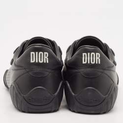 Dior Black Leather and Suede D-Bee Low Top Sneakers Size 38.5