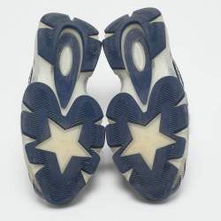 Dior Blue Oblique Canvas and Rubber Dior Vibe Sneakers Size 35.5