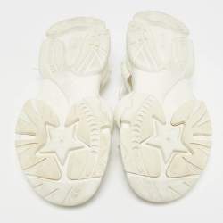 Dior White Neoprene D-Connect Flat Sandals Size 41.5