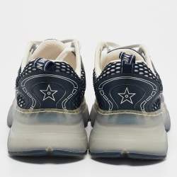 Pre Owned Dior Blue Oblique Canvas and Rubber Dior Vibe Sneakers Size 39