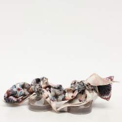 Dior Multicolor Silk  Kaleidiorscopic Thong Sandals Size 38