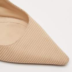 Pre Owned Dior Beige Fabric J'Adior Slingback Pumps Size 38.5