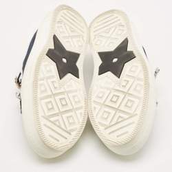 Pre Owned Dior Black/White Canvas Walk'n'Dior Lace Up Sneakers Size 37.5