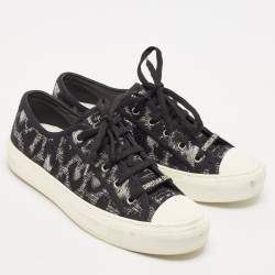 Dior Black Canvas and Rubber Walk'n'Dior Low Top Sneakers Size 40